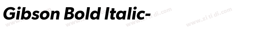 Gibson Bold Italic字体转换